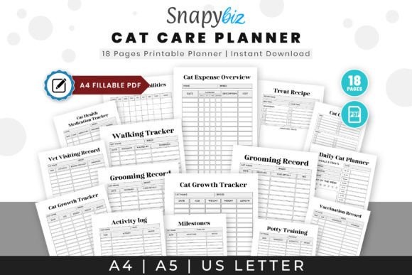 Download Cat Care Planner |  Pet Care Printable - Premium Resources