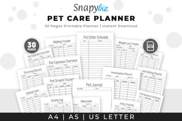 Download Pet Care Binder | Pet Printable Planner - Premium Resources