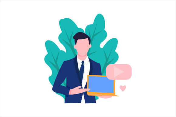Download Flat Illustration Content Creator Design - Premium Resources